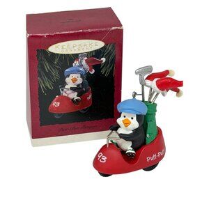 Vintage 1993 Hallmark Holiday Keepsake Putt-Putt Penguin Golf Christmas Ornament